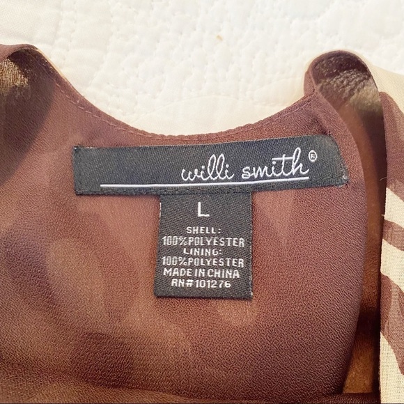 Willi Smith Ruffle Front Leopard Halter Top - L - Picture 5 of 15